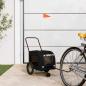 Preview: ARDEBO.de - schwarzer Haustierkinderwagen Schwarz Metall, Stoff