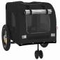 Preview: schwarzer Haustierkinderwagen Schwarz Metall, Stoff