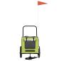Preview: Grüner Hunde-Kinderwagen Polyester, Stahl 124 x 53 x 53 cm Faltbar