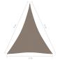 Preview: Sonnensegel Oxford-Gewebe Dreieckig 3x4x4 m Taupe