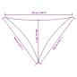 Preview: Sonnensegel Oxford-Gewebe Dreieckig 3x3x4,24 m Taupe