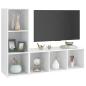 Preview: TV-Schränke 2 Stk. Weiß 107x35x37 cm Holzwerkstoff