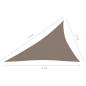 Preview: Sonnensegel Oxford-Gewebe Dreieckig 3x4x5 m Taupe