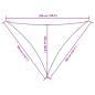 Preview: Sonnensegel Oxford-Gewebe Dreieckig 3x4x5 m Taupe
