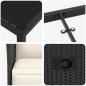 Preview: 5-teiliges Garten-Dining-Set mit Kissen Schwarzes Poly-Rattan