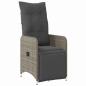 Preview: ARDEBO.de - 9-teiliges Garten-Esszimmer-Set mit Kissen Beige Poly Rattan