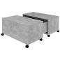 Preview: Couchtisch Betongrau 75x75x38 cm Holzwerkstoff