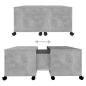 Preview: Couchtisch Betongrau 75x75x38 cm Holzwerkstoff
