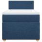 Preview: Boxspringbett mit Matratze Blau 80x200 cm Stoff
