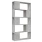 Preview: Bücherregal Raumteiler Betongrau 80x24x155 cm Holzwerkstoff