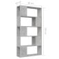 Preview: Bücherregal Raumteiler Betongrau 80x24x155 cm Holzwerkstoff