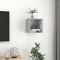 Preview: Wandschrank Betongrau 37x37x37 cm Holzwerkstoff