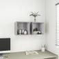 Preview: Wandschrank Betongrau 37x37x37 cm Holzwerkstoff
