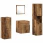 Preview: 4-teiliges Badezimmermöbel-Set Altes Holz Verbundholz
