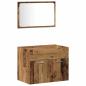 Preview: 4-teiliges Badezimmermöbel-Set Altes Holz Massivholz