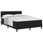 Preview: Boxspringbett mit Matratze schwarz 140x200 cm Stoff