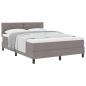 Preview: ARDEBO.de - Boxspringbett mit Matratze Taupe 160x200 cm Stoff