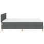 Preview: Boxspringbett mit Matratze Dunkelgrau 140x190 cm Stoff