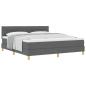 Preview: Boxspringbett mit Matratze Dunkelgrau 180x200 cm Stoff