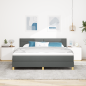 Preview: Boxspringbett mit Matratze Dunkelgrau 180x200 cm Stoff