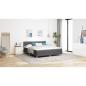 Preview: Boxspringbett mit Matratze Dunkelgrau 180x200 cm Stoff