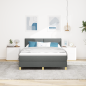 Preview: Boxspringbett mit Matratze Dunkelgrau 140x190 cm Stoff