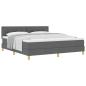 Preview: Boxspringbett mit Matratze Dunkelgrau 180x200 cm Stoff