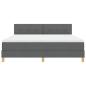 Preview: Boxspringbett mit Matratze Dunkelgrau 180x200 cm Stoff