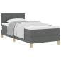 Preview: Boxspringbett mit Matratze Dunkelgrau 90x190 cm Stoff