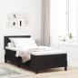 Preview: ARDEBO.de - Boxspringbett mit Matratze Schwarz 100x200 cm Samt