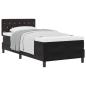 Preview: Boxspringbett mit Matratze Schwarz 100x200 cm Samt