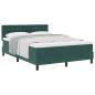 Preview: Boxspringbett mit Matratze Dunkelgrün 140x190 cm Samt