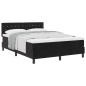 Preview: Boxspringbett mit Matratze Schwarz 160x200 cm Samt