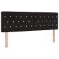 Preview: Boxspringbett mit Matratze Schwarz 160x200 cm Samt