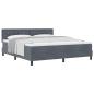 Preview: Boxspringbett mit Matratze Dunkelgrau Samt