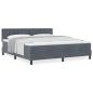 Preview: Boxspringbett mit Matratze Dunkelgrau Samt