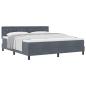 Preview: Boxspringbett mit Matratze Dunkelgrau Samt