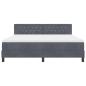 Preview: Boxspringbett mit Matratze Dunkelgrau Samt