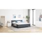 Preview: Boxspringbett mit Matratze Dunkelgrau Samt