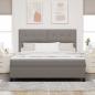 Preview: Boxspringbett mit Matratze Taupe Super King Stoff