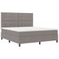 Preview: Boxspringbett mit Matratze Taupe Super King Stoff