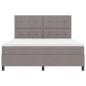 Preview: Boxspringbett mit Matratze Taupe Super King Stoff