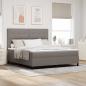 Preview: Boxspringbett mit Matratze Taupe Super King Stoff