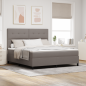 Preview: Boxspringbett mit Matratze Taupe Super King Stoff