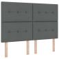 Preview: ARDEBO.de - Boxspringbett mit Matratze Dunkelgrau 160x200 cm Stoff