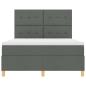 Preview: Boxspringbett mit Matratze Dunkelgrau 160x200 cm Stoff