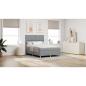 Preview: Boxspringbett mit Matratze Hellgrau 160x200 cm Stoff