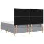 Preview: Boxspringbett mit Matratze Hellgrau Super King Stoff