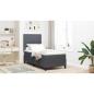 Preview: Boxspringbett mit Matratze Dunkelgrau Samt