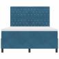 Preview: Boxspringbett mit Matratze Dunkelblau 140x190 cm Samt